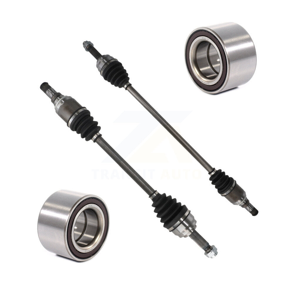 Kugel Front CV Axle Drive Shaft] Complete Assembly And Wheel Bearing Kit For Mitsubishi Mirage G4 - Left Right Side (Driver Passenger) KN7-100825