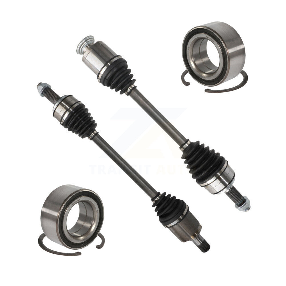 Kugel Front CV Axle Drive Shaft] Complete Assembly And Wheel Bearing Kit For Acura TL Primary Design - Left Right Side (Driver Passenger) KN7-100830