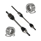 Kugel Front CV Axle Drive Shaft] Complete Assembly And Wheel Bearing Kit For 2017-2020 Toyota Sienna AWD with 3.5L Automatic transmission Primary Design - Left Right Side (Driver Passenger) KN7-100832