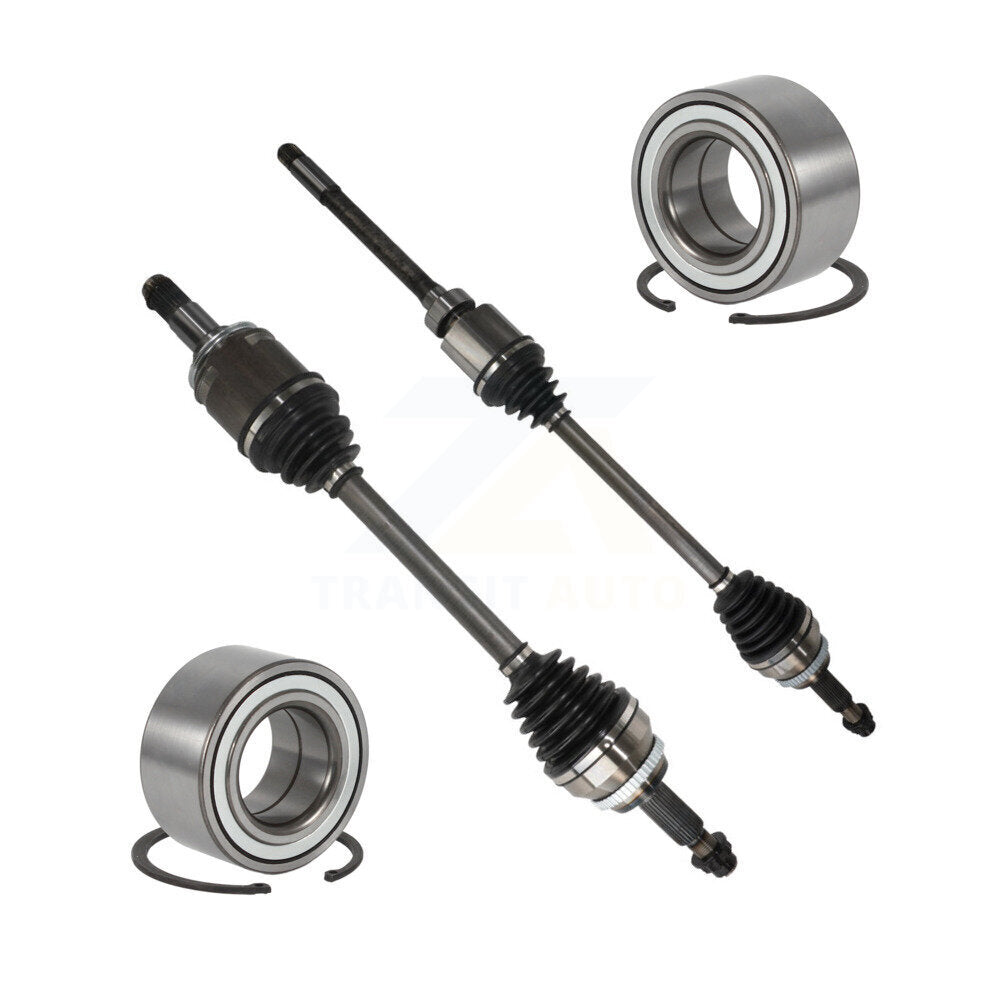 Kugel Front CV Axle Drive Shaft] Complete Assembly And Wheel Bearing Kit For 2017-2020 Toyota Sienna AWD with 3.5L Automatic transmission Primary Design - Left Right Side (Driver Passenger) KN7-100832