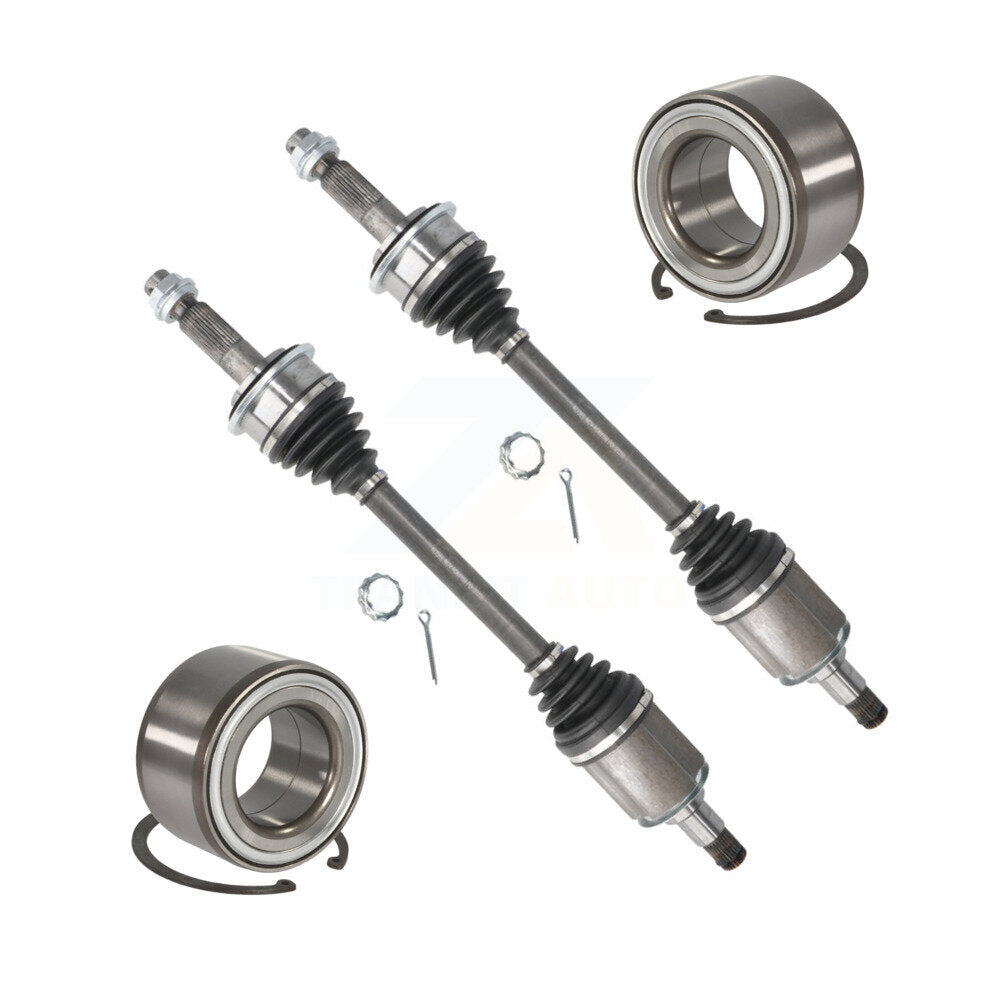 Kugel Front CV Axle Drive Shaft] Complete Assembly And Wheel Bearing Kit For Toyota Tundra Sequoia 4WD - Left Right Side (Driver Passenger) KN7-100835