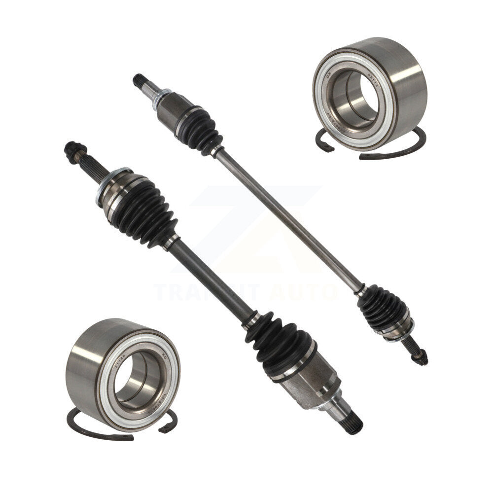 Kugel Front CV Axle Drive Shaft] Complete Assembly And Wheel Bearing Kit For 2018-2019 Toyota Prius Prime VIN FP (7th 8th Digit) - Left Right Side (Driver Passenger) KN7-100836