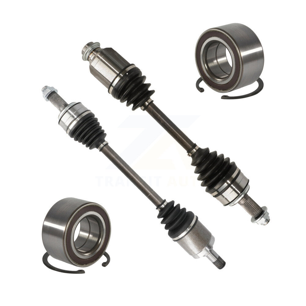 Kugel Front CV Axle Drive Shaft] Complete Assembly And Wheel Bearing Kit For Honda CR-V - Left Right Side (Driver Passenger) KN7-100842