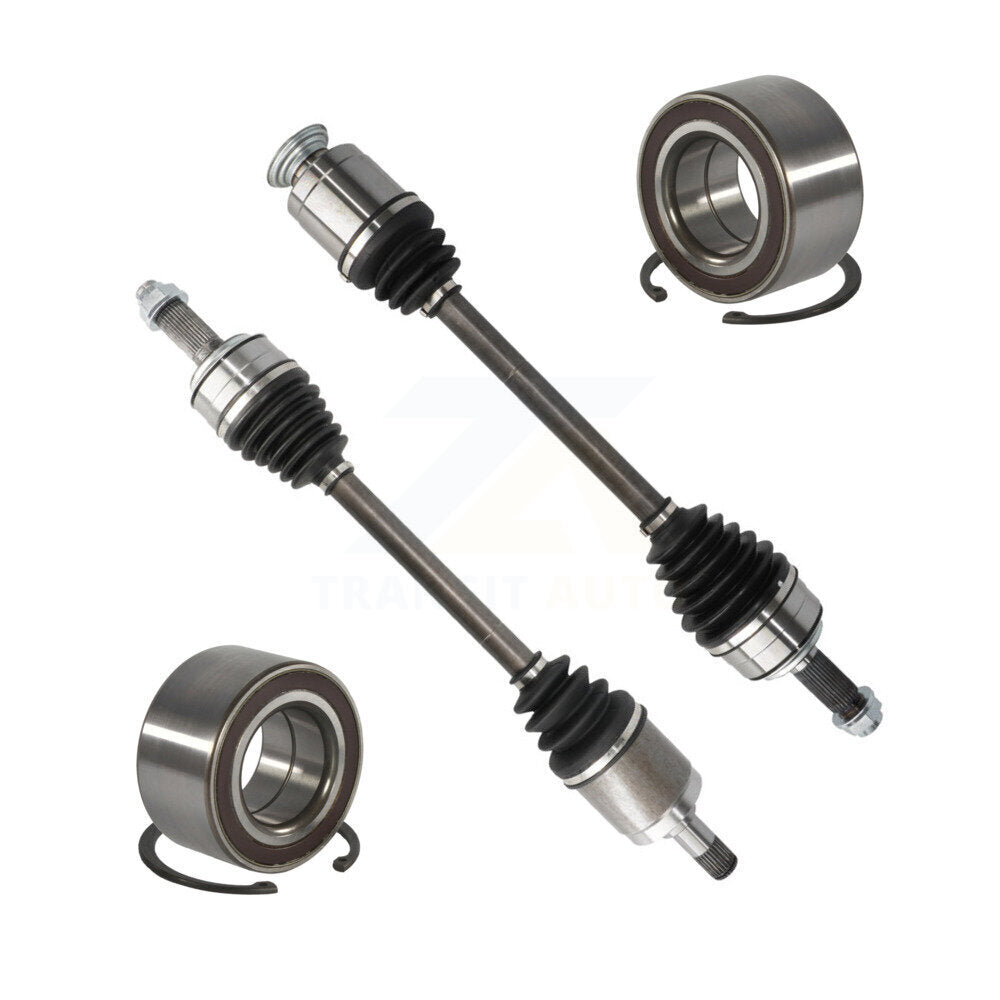 Kugel Front CV Axle Drive Shaft] Complete Assembly And Bearing Kit For 2017-2021 Honda CR-V 1.5L with Turbocharged GAS engine Automatic CVT transmission - Left Right Side (Driver Passenger) KN7-100843