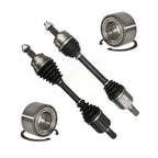 Kugel Front CV Axle Drive Shaft] Assembly And Wheel Bearing Kit For 2016-2017 Fiat 500X 4 doors with Sport Utility FWD AWD 2.4L Automatic transmission - Left Right Side (Driver Passenger) KN7-100844