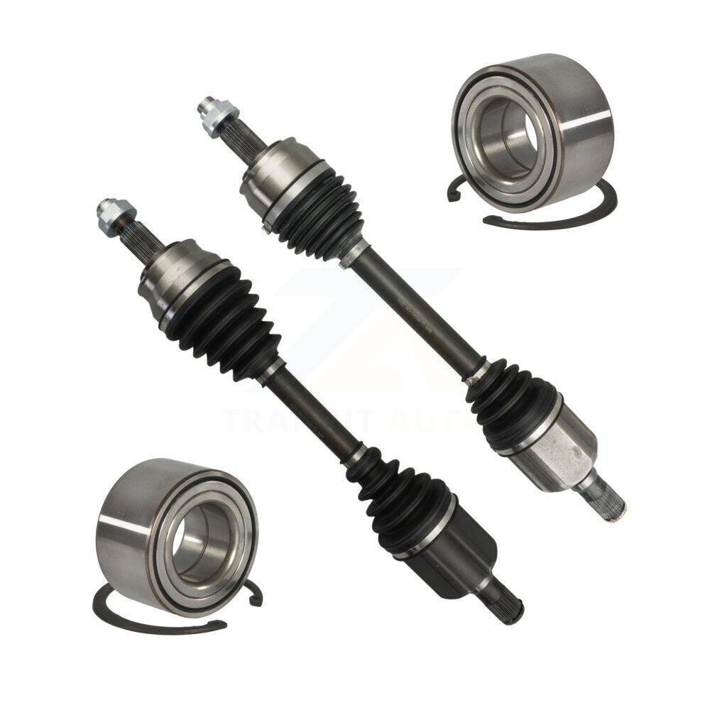 Kugel Front CV Axle Drive Shaft] Assembly And Wheel Bearing Kit For 2016-2017 Fiat 500X 4 doors with Sport Utility FWD AWD 2.4L Automatic transmission - Left Right Side (Driver Passenger) KN7-100844