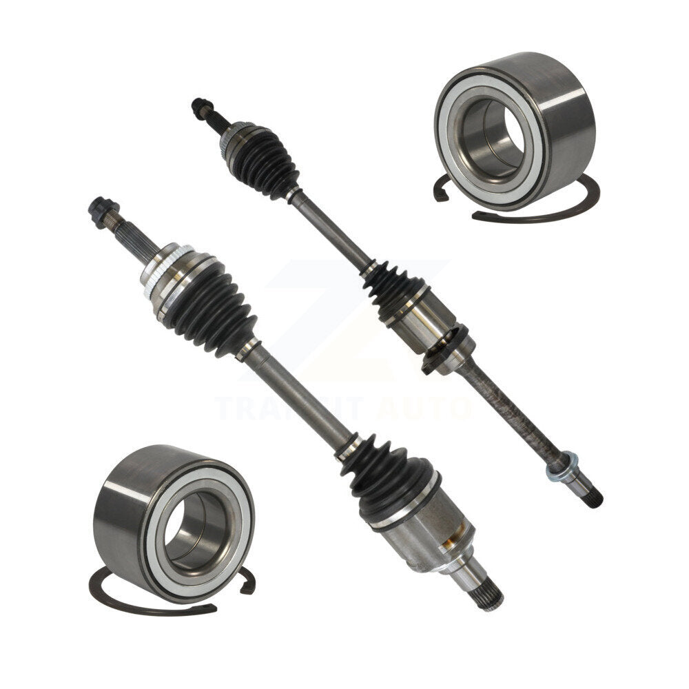 Kugel Front CV Axle Drive Shaft] Complete Assembly And Wheel Bearing Kit For 2001-2005 Toyota RAV4 FWD - Left Right Side (Driver Passenger) KN7-100846