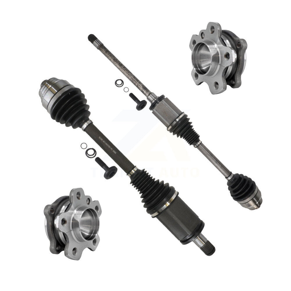 Kugel Front CV Axle Drive Shaft And Complete Wheel Hub Bearing Assembly Kit For BMW X3 530i 540i - Left Right Side (Driver Passenger) KN7-100849