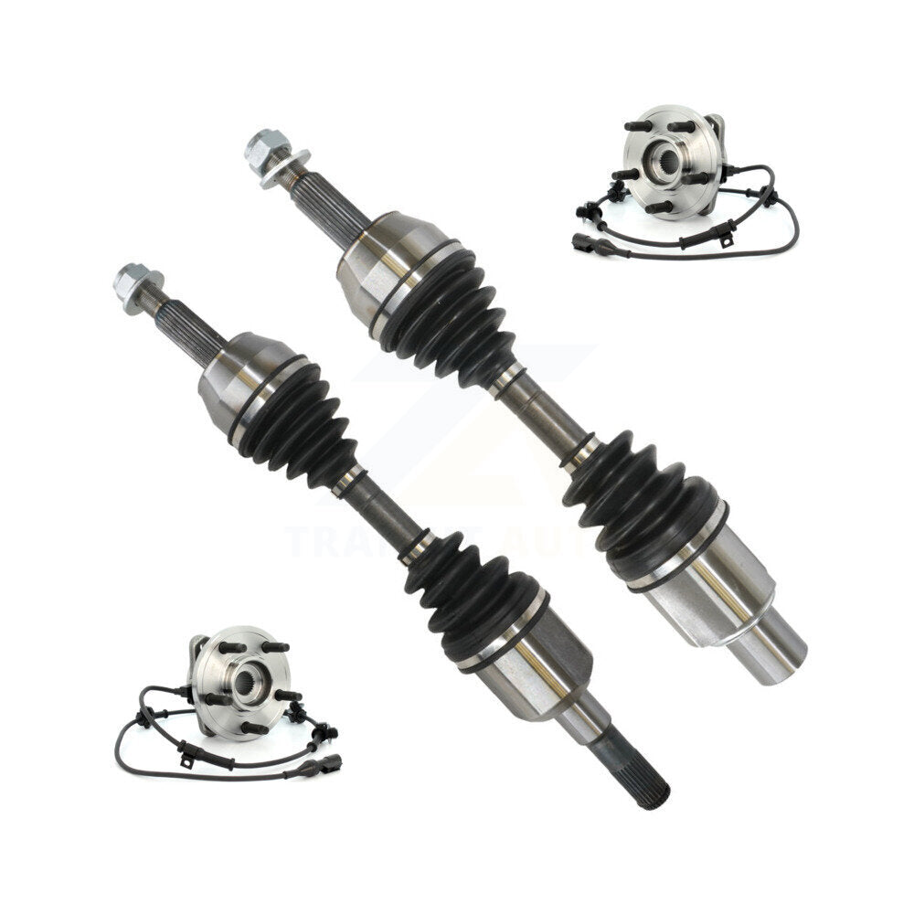 Kugel Front CV Axle Drive Shaft And Complete Wheel Hub Bearing Assembly Kit For Ford Ranger Explorer Sport Trac Mazda B4000 4WD - Left Right Side (Driver Passenger) KN7-100852