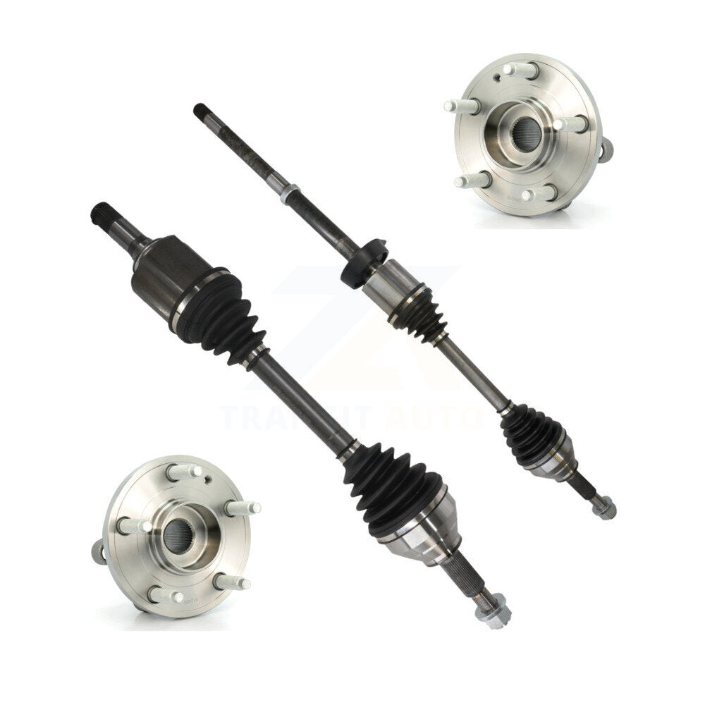 Kugel Front CV Axle Drive Shaft And Complete Wheel Hub Bearing Assembly Kit For Ford Explorer AWD with 3.5L - Left Right Side (Driver Passenger) KN7-100854