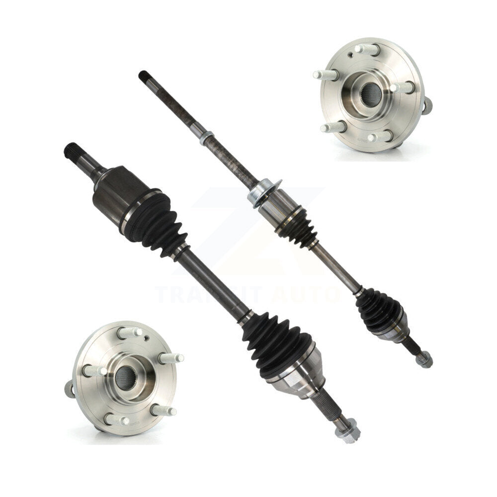 Kugel Front CV Axle Drive Shaft And Complete Wheel Hub Bearing Assembly Kit For Ford Explorer Police Interceptor Utility - Left Right Side (Driver Passenger) KN7-100855