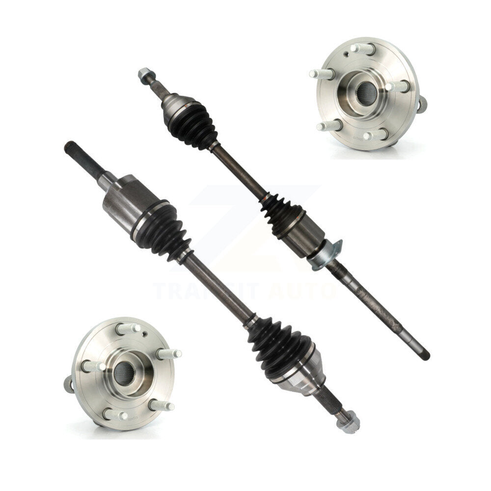 Kugel Front CV Axle Drive Shaft And Hub Bearing Assembly Kit For 2016-2017 Ford Explorer Sport Utility with AWD 2.3L Turbocharged Automatic transmission - Left Right Side (Driver Passenger) KN7-100856