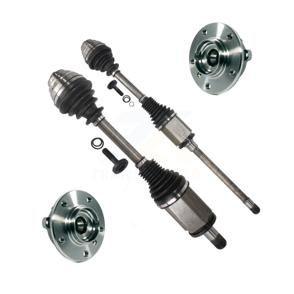 Kugel Front CV Axle Drive Shaft And Complete Wheel Hub Bearing Assembly Kit For BMW 328i xDrive 320i 335i 228i 428i 435i M235i 340i GT Primary Design - Left Right Side (Driver Passenger) KN7-100857