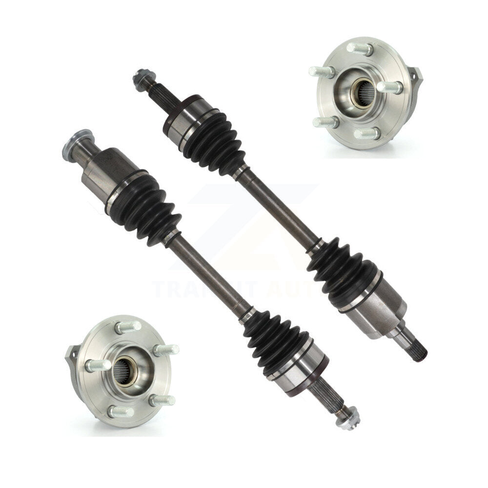 Kugel Front CV Axle Drive Shaft And Complete Wheel Hub Bearing Assembly Kit For Dodge Chrysler 300 Charger Challenger Magnum - Left Right Side (Driver Passenger) KN7-100859