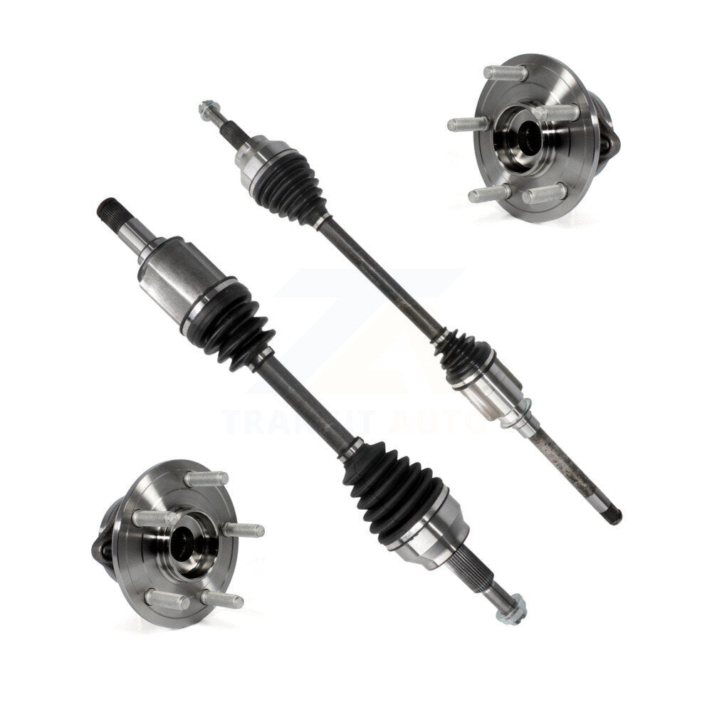 Kugel Front CV Axle Drive Shaft And Complete Wheel Hub Bearing Assembly Kit For Jeep Grand Cherokee Dodge Durango WK - Left Right Side (Driver Passenger) KN7-100861