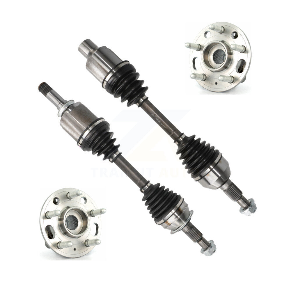 Kugel Front CV Axle Drive Shaft And Complete Wheel Hub Bearing Assembly Kit For GMC Terrain - Left Right Side (Driver Passenger) KN7-100863