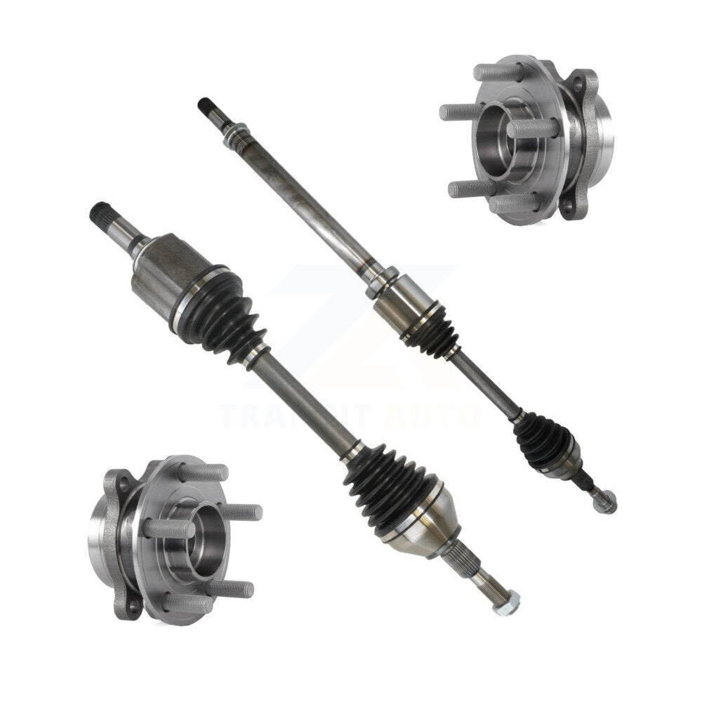 Kugel Front CV Axle Drive Shaft And Complete Wheel Hub Bearing Assembly Kit For Ford Edge Lincoln MKX - Left Right Side (Driver Passenger) KN7-100864