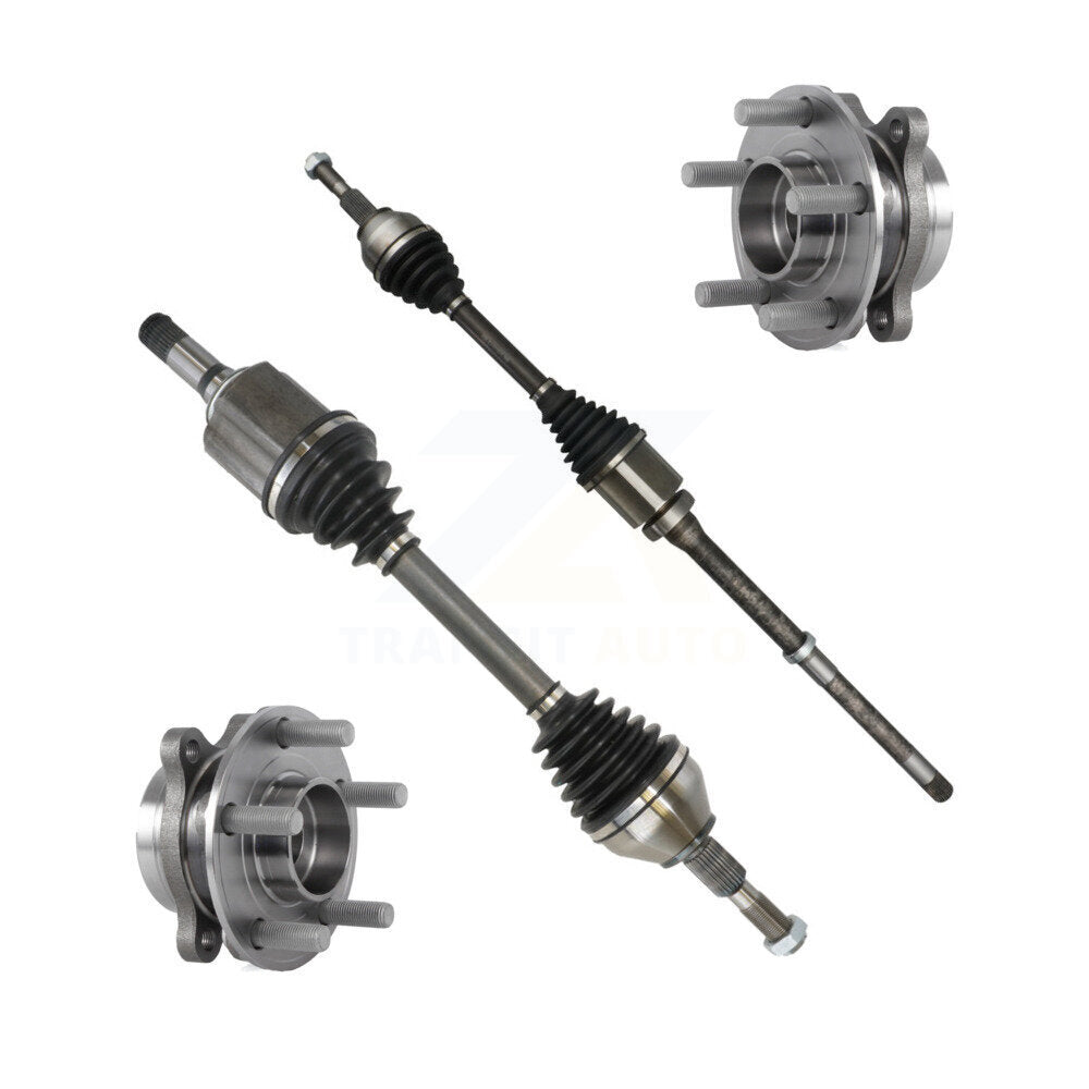 Kugel Front CV Axle Drive Shaft And Complete Wheel Hub Bearing Assembly Kit For Ford Edge Lincoln MKX - Left Right Side (Driver Passenger) KN7-100866