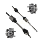 Kugel Front CV Axle Drive Shaft And Complete Wheel Hub Bearing Assembly Kit For 2015-2018 Ford Edge AWD with 2.0L Turbocharged GAS engine - Left Right Side (Driver Passenger) KN7-100868