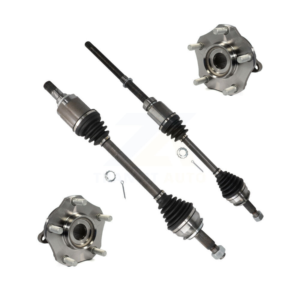 Kugel Front CV Axle Drive Shaft And Hub Bearing Assembly Kit For 2018 Nissan Rogue AWD with 2.5L Automatic CVT transmission USA Korea & Japan Built - Left Right Side (Driver Passenger) KN7-100871