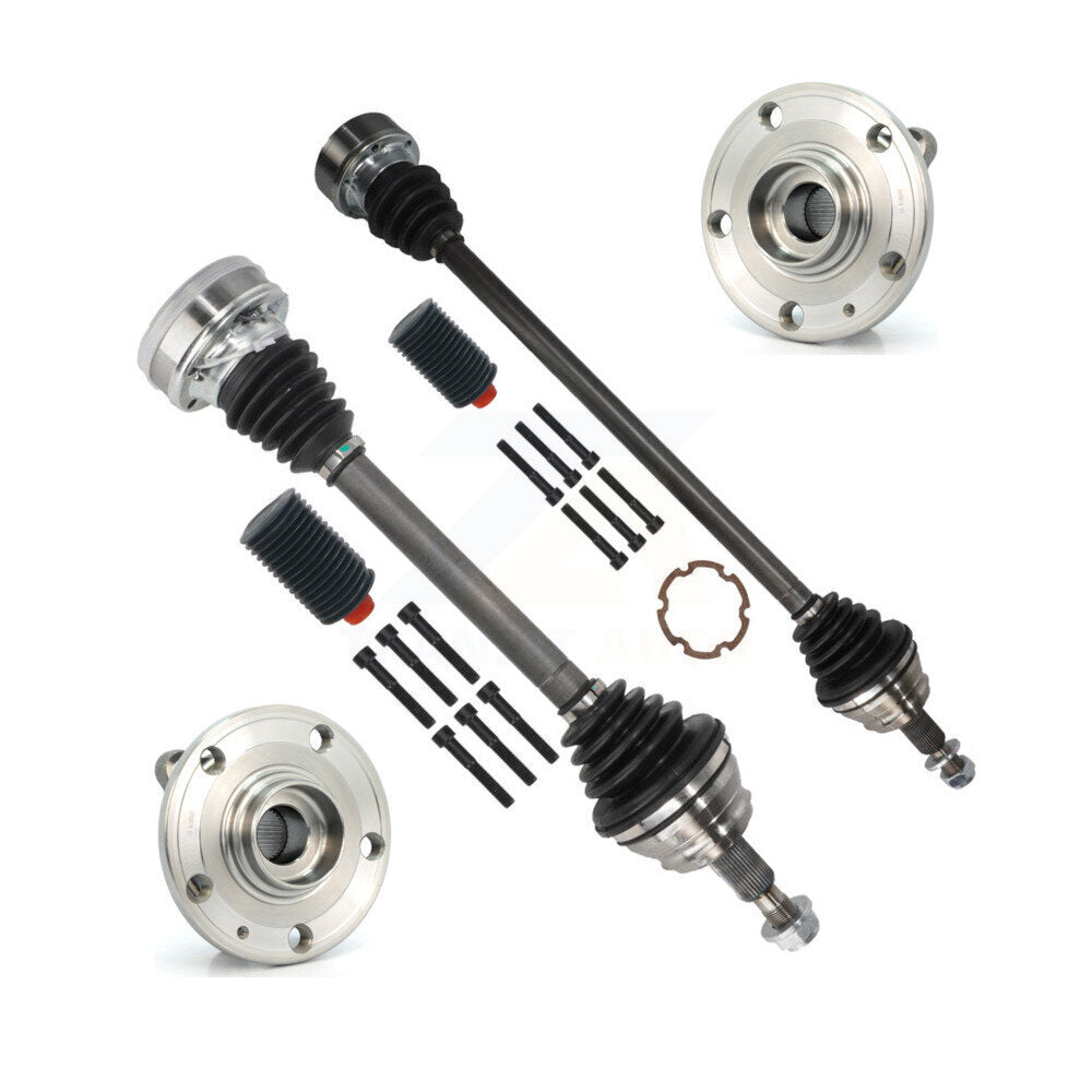 Kugel Front CV Axle Drive Shaft And Complete Wheel Hub Bearing Assembly Kit For Volkswagen Jetta - Left Right Side (Driver Passenger) KN7-100879