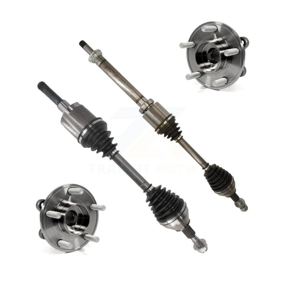 Kugel Front CV Axle Drive Shaft And Complete Wheel Hub Bearing Assembly Kit For Ford Fusion Lincoln MKZ - Left Right Side (Driver Passenger) KN7-100883