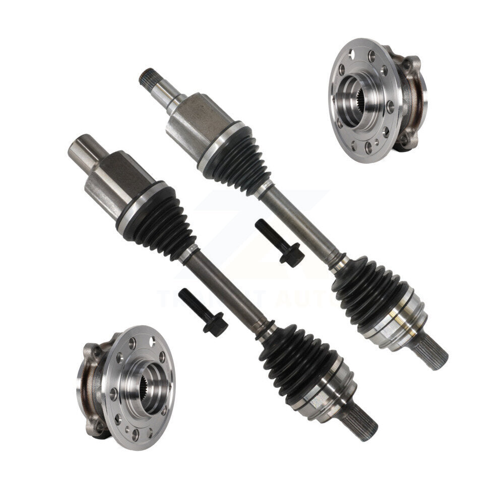 Kugel Front CV Axle Drive Shaft And Complete Wheel Hub Bearing Assembly Kit For Mercedes-Benz C300 C43 AMG C400 C450 - Left Right Side (Driver Passenger) KN7-100884