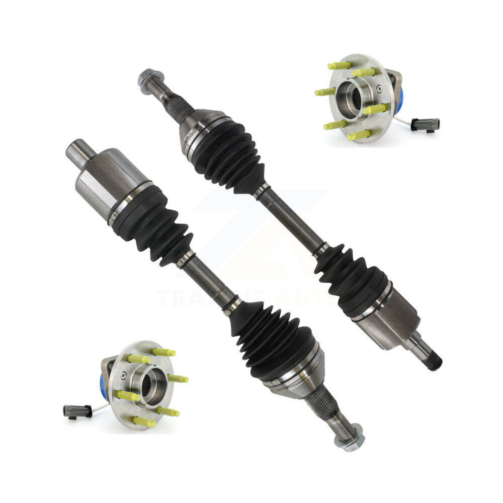 Kugel Front CV Axle Drive Shaft And Complete Wheel Hub Bearing Assembly Kit For Pontiac Montana Chevrolet Uplander Buick Terraza Saturn Relay - Left Right Side (Driver Passenger) KN7-100885