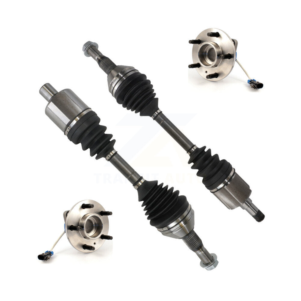 Kugel Front CV Axle Drive Shaft And Complete Wheel Hub Bearing Assembly Kit For Buick Rendezvous Pontiac Montana Chevrolet Uplander Aztek Terraza - Left Right Side (Driver Passenger) KN7-100888