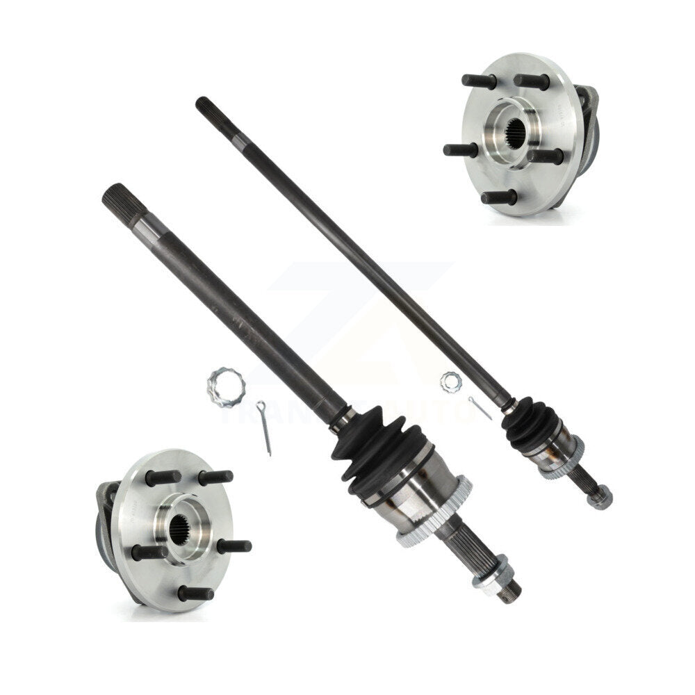 Kugel Front CV Axle Drive Shaft And Complete Wheel Hub Bearing Assembly Kit For 1999-2004 Jeep Grand Cherokee AWD Quadra-Drive (Full Time Vari-Lok) - Left Right Side (Driver Passenger) KN7-100893