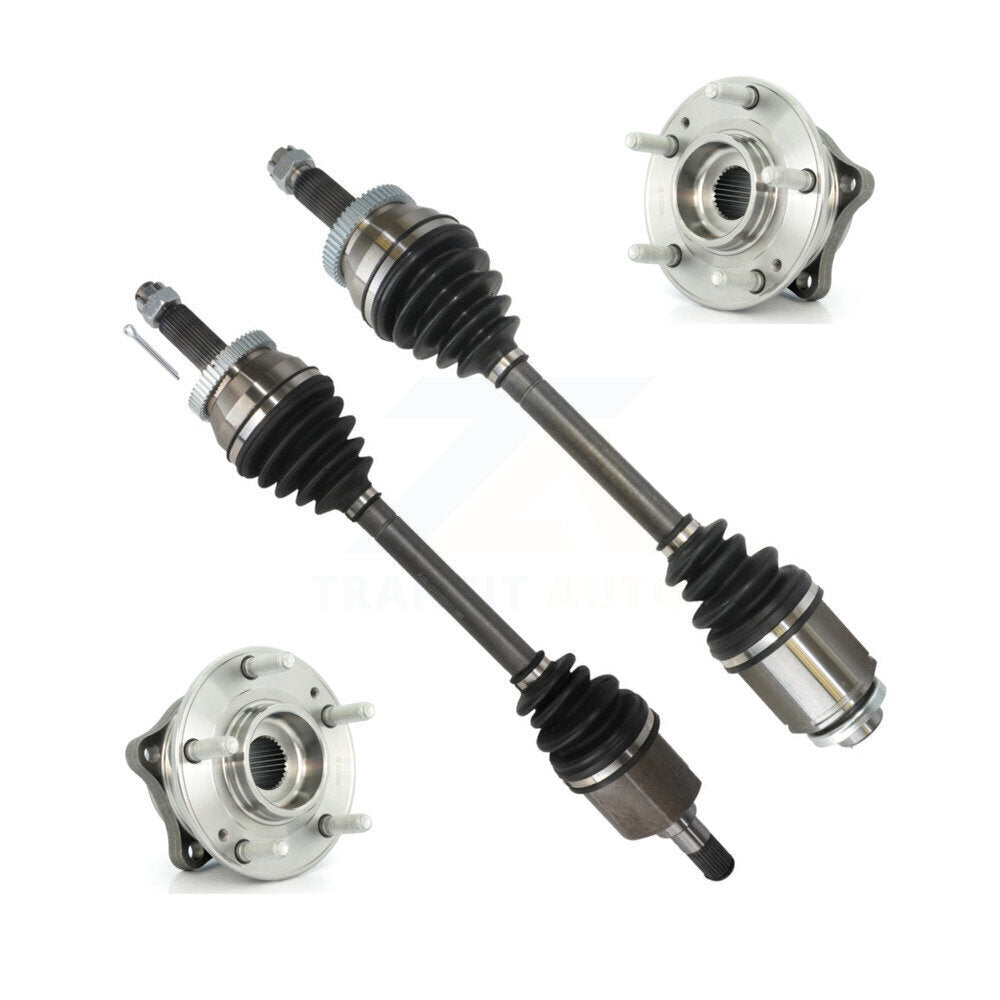 Kugel Front CV Axle Drive Shaft And Complete Wheel Hub Bearing Assembly Kit For Hyundai Santa Fe - Left Right Side (Driver Passenger) KN7-100896