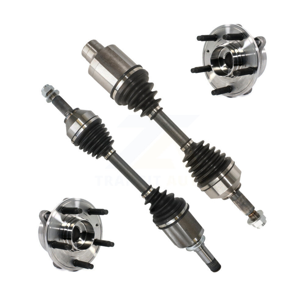 Kugel Front CV Axle Drive Shaft And Complete Wheel Hub Bearing Assembly Kit For Ford Taurus Police Interceptor Sedan - Left Right Side (Driver Passenger) KN7-100897