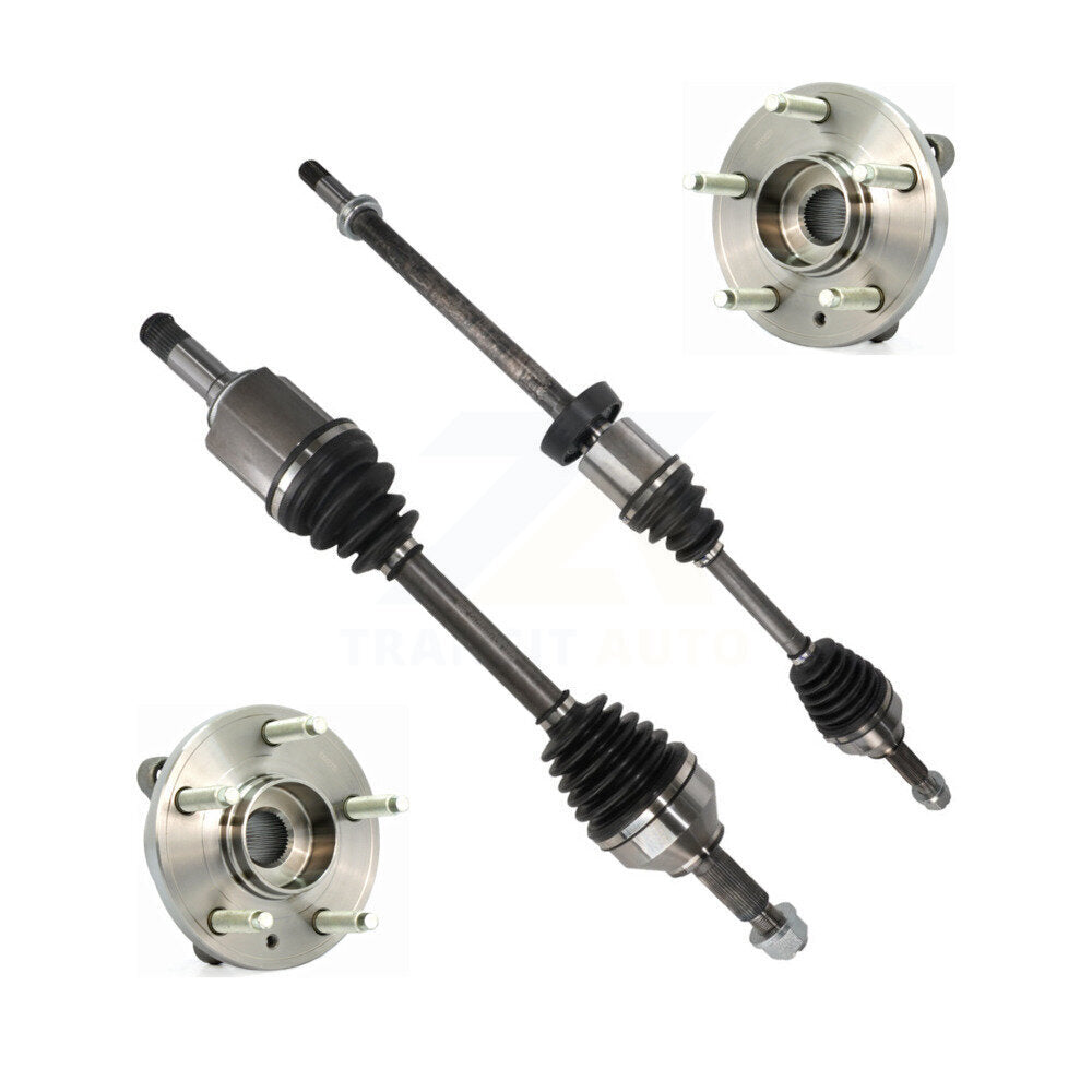 Kugel Front CV Axle Drive Shaft And Complete Wheel Hub Bearing Assembly Kit For Ford Flex Taurus Lincoln MKS MKT - Left Right Side (Driver Passenger) KN7-100898