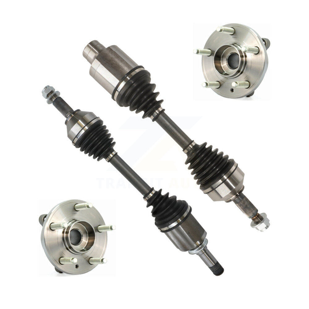 Kugel Front CV Axle Drive Shaft And Complete Wheel Hub Bearing Assembly Kit For Ford Flex Taurus Lincoln MKT MKS - Left Right Side (Driver Passenger) KN7-100900
