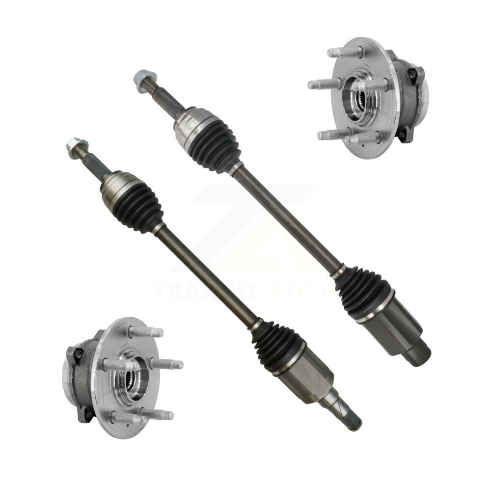 Kugel Front CV Axle Drive Shaft And Complete Wheel Hub Bearing Assembly Kit For Tesla X AWD with BATTERY EV (EV BEV) engine - Left Right Side (Driver Passenger) KN7-100903