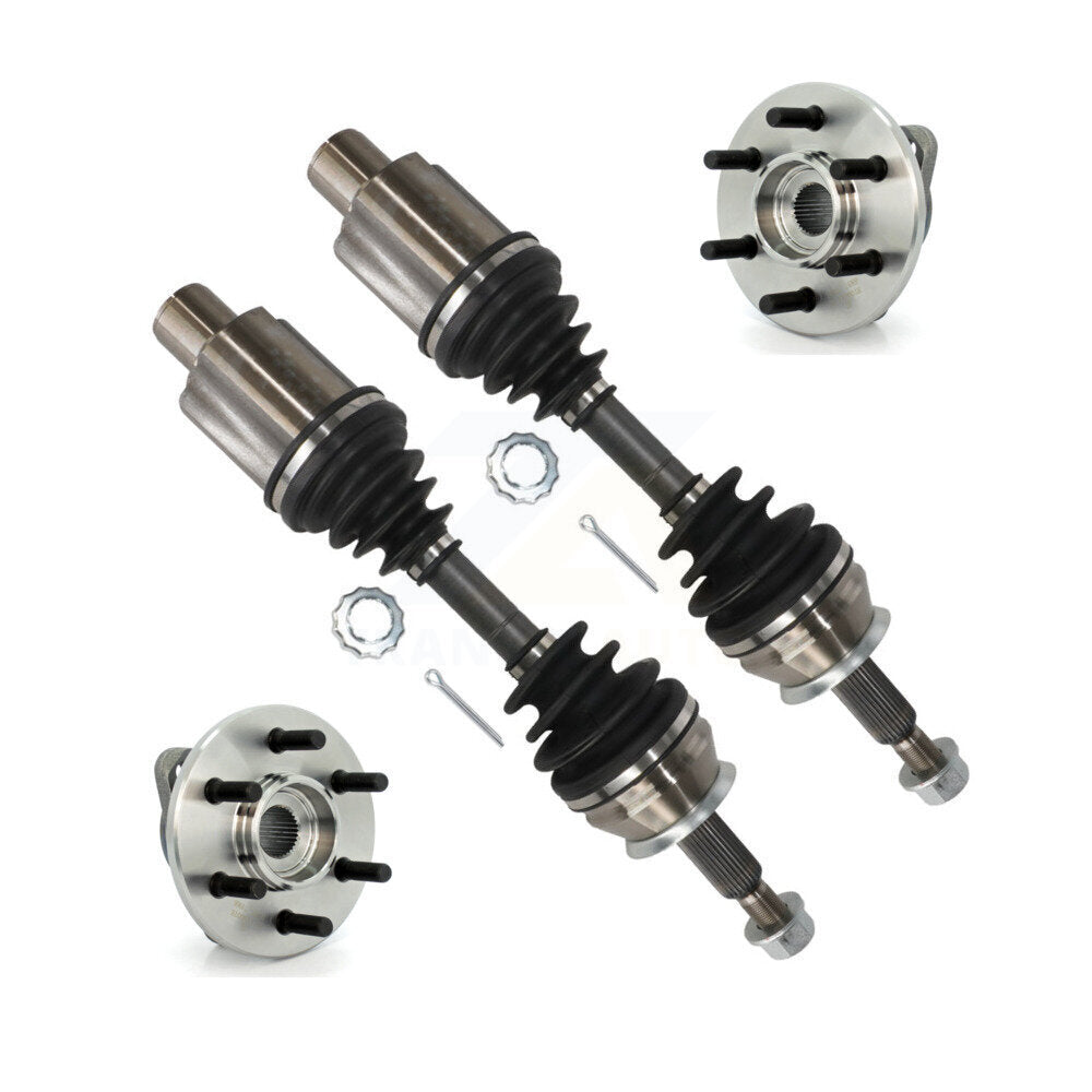 Kugel Front CV Axle Drive Shaft And Complete Wheel Hub Bearing Assembly Kit For Dodge Dakota Durango 4WD with 2-Wheel ABS - Left Right Side (Driver Passenger) KN7-100906