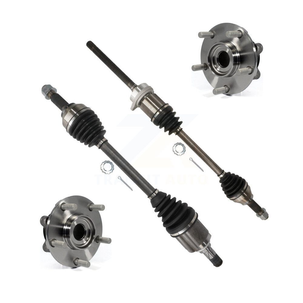 Kugel Front CV Axle Drive Shaft And Complete Wheel Hub Bearing Assembly Kit For Nissan Juke - Left Right Side (Driver Passenger) KN7-100908