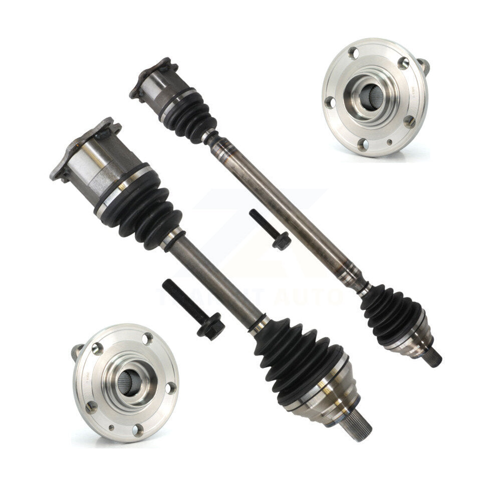 Kugel Front CV Axle Drive Shaft And Complete Wheel Hub Bearing Assembly Kit For Volkswagen Jetta - Left Right Side (Driver Passenger) KN7-100909