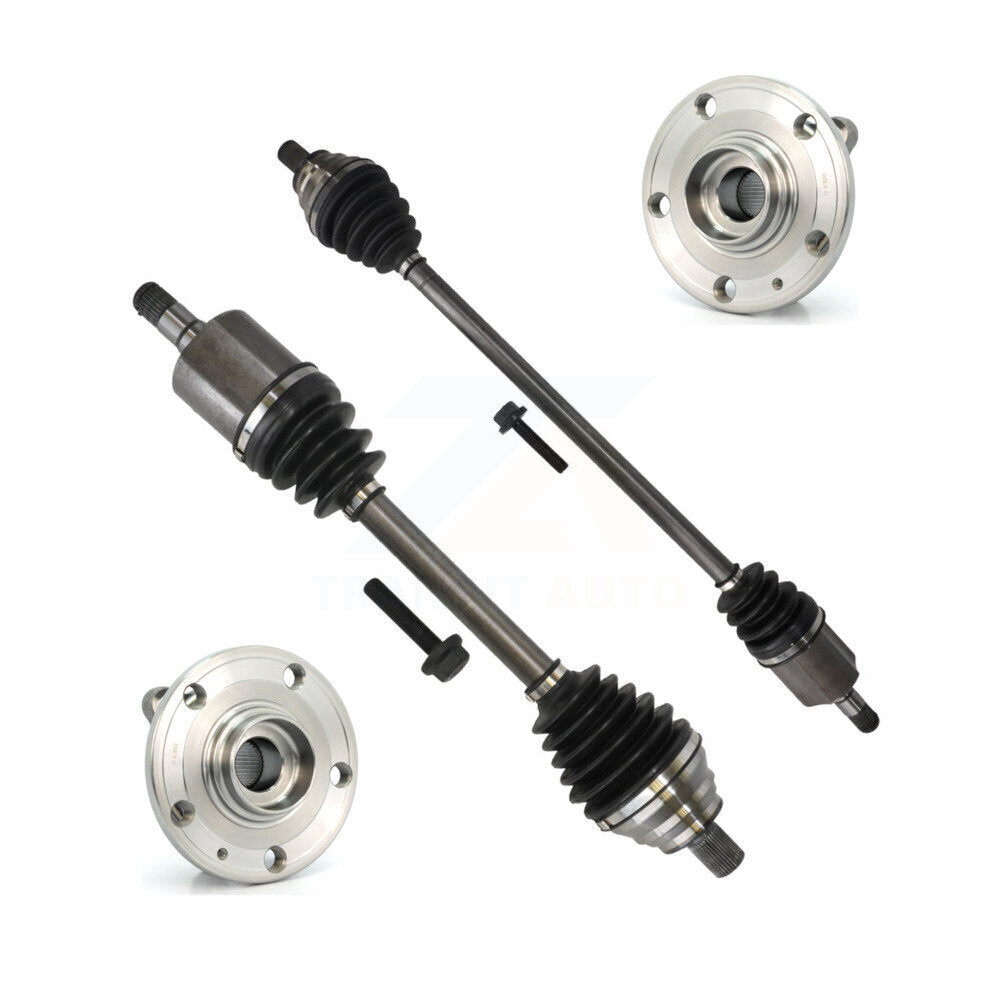 Kugel Front CV Axle Drive Shaft And Complete Wheel Hub Bearing Assembly Kit For Volkswagen Passat Beetle - Left Right Side (Driver Passenger) KN7-100911