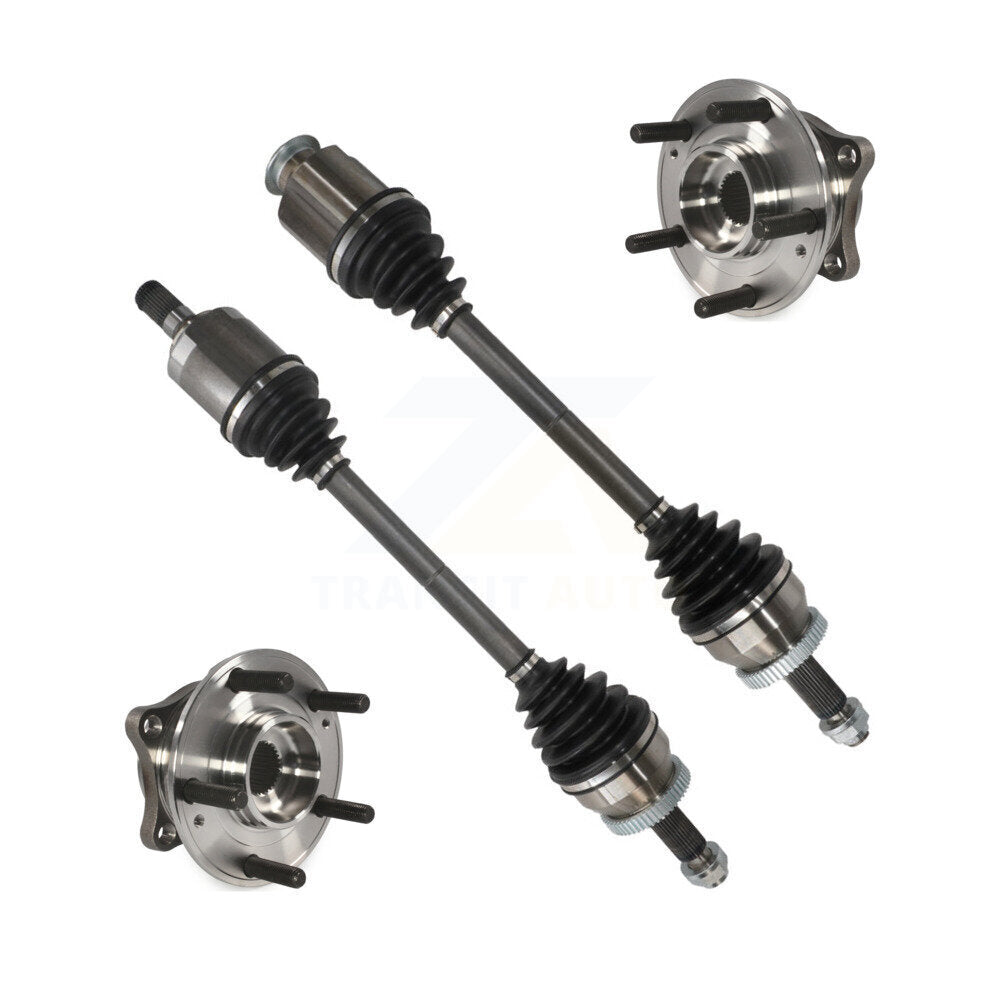 Kugel Front CV Axle Drive Shaft And Complete Wheel Hub Bearing Assembly Kit For 2015-2021 Kia Sedona FWD with 3.3L Automatic transmission - Left Right Side (Driver Passenger) KN7-100913