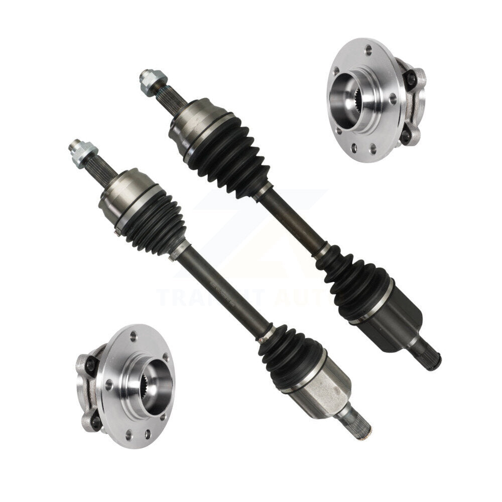 Kugel Front CV Axle Drive Shaft And Complete Wheel Hub Bearing Assembly Kit For Jeep Renegade Trailhawk with Sport Utility AWD 2.4L - Left Right Side (Driver Passenger) KN7-100923