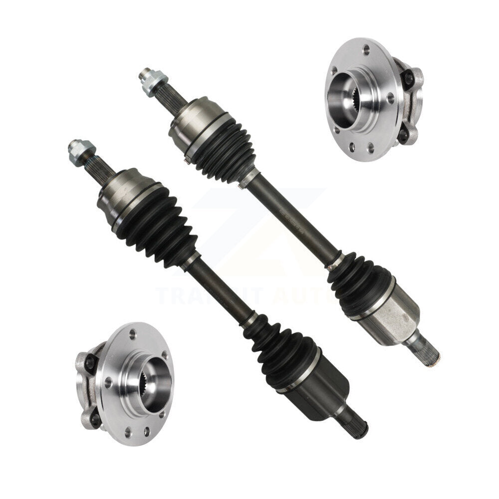 Kugel Front CV Axle Drive Shaft And Complete Wheel Hub Bearing Assembly Kit For Jeep Renegade Fiat 500X - Left Right Side (Driver Passenger) KN7-100924