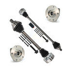 Kugel Front CV Axle Drive Shaft And Complete Wheel Hub Bearing Assembly Kit For Volkswagen Golf Rabbit 3 Bolt Mounting Flange - Left Right Side (Driver Passenger) KN7-100926