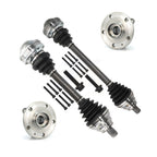 Kugel Front CV Axle Drive Shaft And Complete Wheel Hub Bearing Assembly Kit For 2007-2009 Audi A3 Quattro 3.2L - Left Right Side (Driver Passenger) KN7-100929