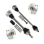 Kugel Front CV Axle Drive Shaft And Complete Wheel Hub Bearing Assembly Kit For Volkswagen Jetta - Left Right Side (Driver Passenger) KN7-100936