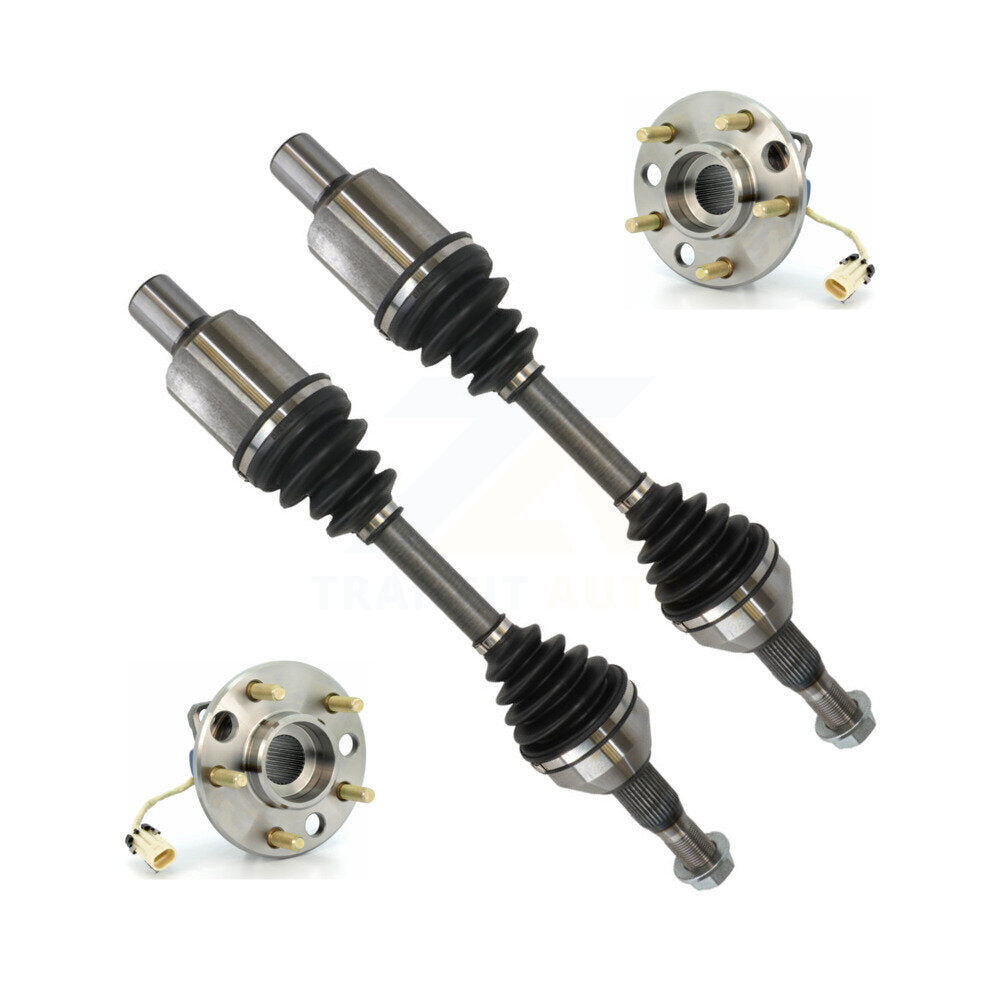 Kugel Front CV Axle Drive Shaft And Complete Wheel Hub Bearing Assembly Kit For 1995-1996 Oldsmobile Aurora 4.0L - Left Right Side (Driver Passenger) KN7-100940
