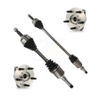 Kugel Front CV Axle Drive Shaft And Complete Wheel Hub Bearing Assembly Kit For Chevrolet Cruze 1.4L with Turbocharged Automatic transmission - Left Right Side (Driver Passenger) KN7-100943