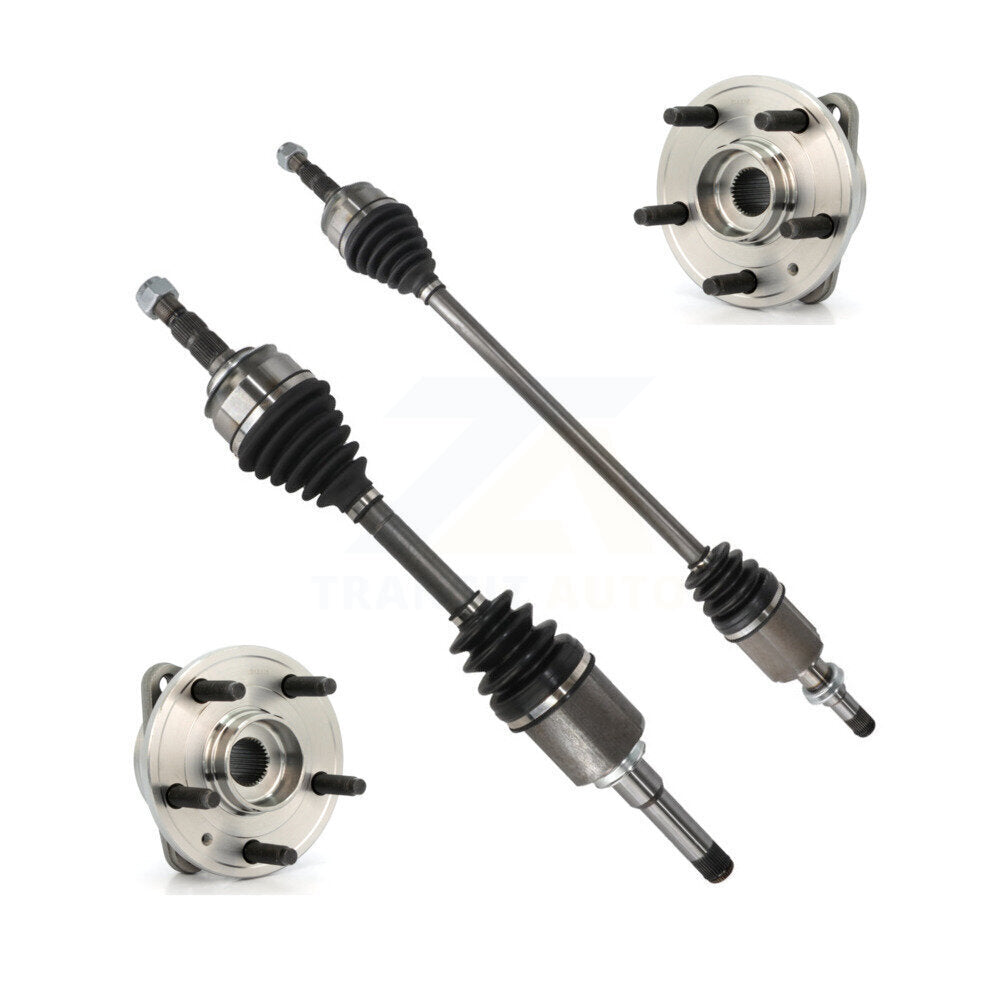 Kugel Front CV Axle Drive Shaft And Complete Wheel Hub Bearing Assembly Kit For Chevrolet Cruze 1.4L with Turbocharged Automatic transmission - Left Right Side (Driver Passenger) KN7-100943