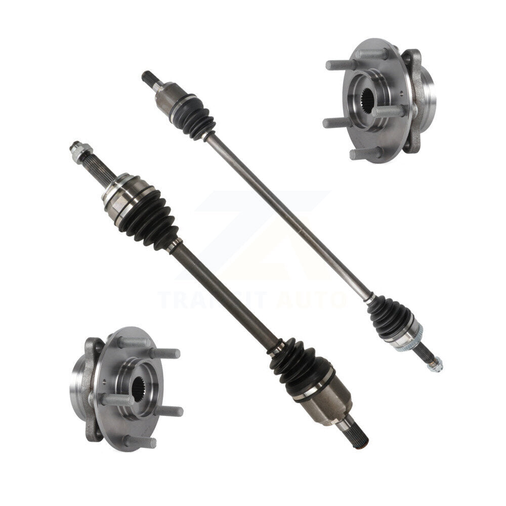 Kugel Front CV Axle Drive Shaft And Complete Wheel Hub Bearing Assembly Kit For 2017 Hyundai Elantra 2.0L with Automatic transmission - Left Right Side (Driver Passenger) KN7-100947