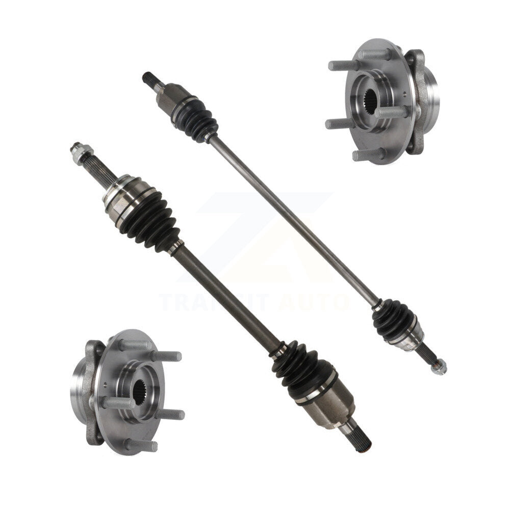 Kugel Front CV Axle Drive Shaft And Complete Wheel Hub Bearing Assembly Kit For Hyundai Elantra Sedan with 2.0L Automatic transmission - Left Right Side (Driver Passenger) KN7-100948